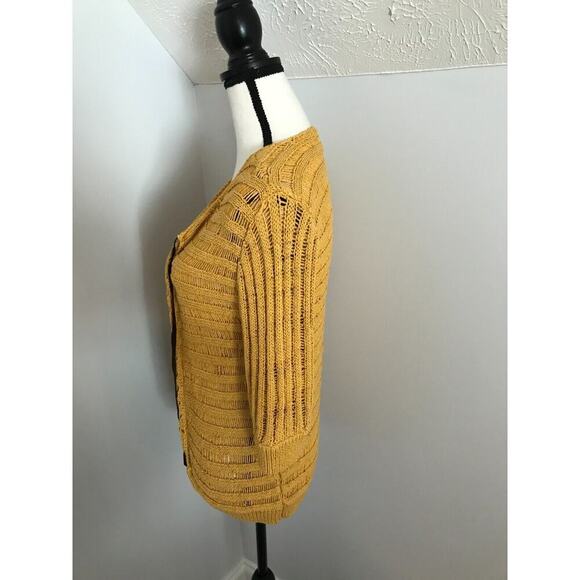 Sundance Gold Knit Cardigan Sweater Tie Front - Size Extra Small - Picture 4 of 10